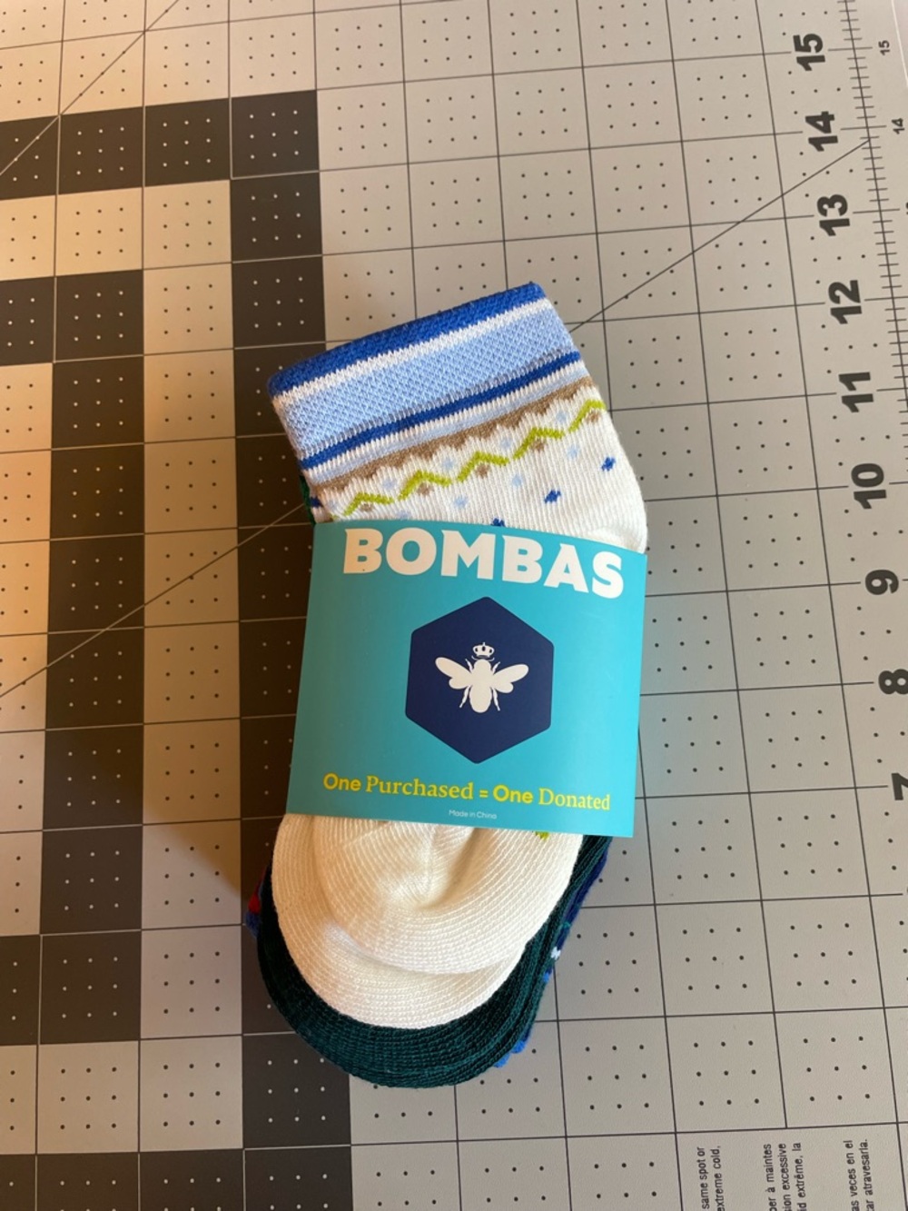 BOMBAS 4-pack Toddler 5T-7 1/2T “All The Soft Support” mid-weight socks NWT